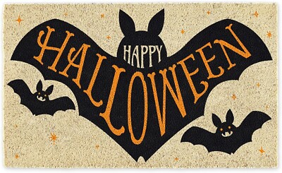 Design Imports Doormat, Happy Halloween Bat (754810)-image