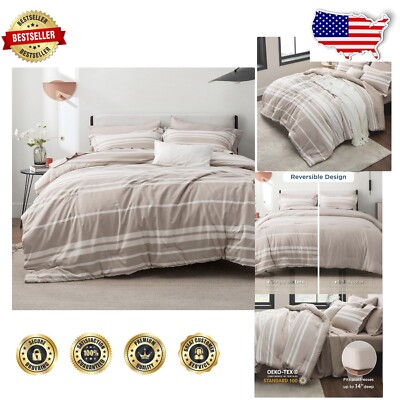 Cozy All-Season King Comforter Set with Pillowcases & Sheets - Easy Care Design-image
