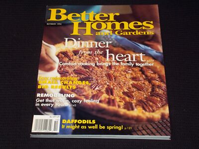 1996 OCTOBER BETTER HOMES & GARDENS MAGAZINE - DINNER FROM THE HEART - E 2627-image