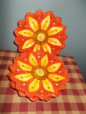 3 Pier 1 Imports Ceramic Pottery Carynthum Salad Desert Luncheon Plate 8 