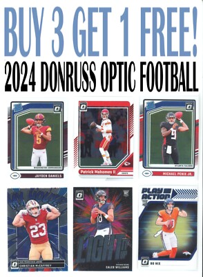 2024 Donruss Optic Football BASE (BUY 3 GET 1 FREE) You Pick - Complete Your Set-image