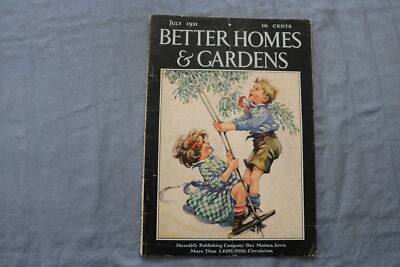 1931 JULY BETTER HOMES AND GARDENS MAGAZINE - ILLUSTRATED COVER COVER - E 9720-image