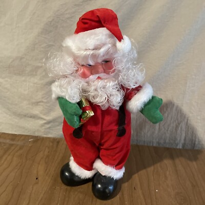 Vtg Wind Up Musical animated Christmas Santa Claus-image