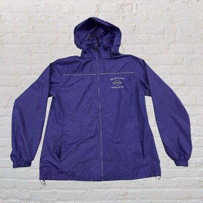 VTG Mens GoGo Jacket Newport Rhode Island Adult XL Purple Raincoat Windbreaker-image