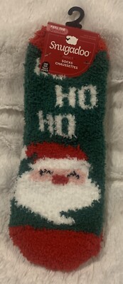 Snugadoo Soft cozy Santa Crew Socks Winter Christmas One Size New-image