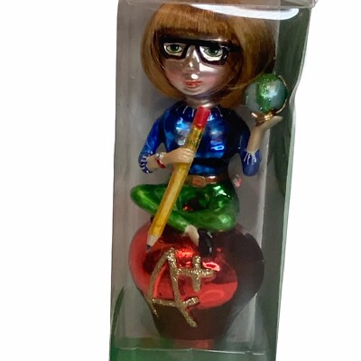 Pier 1 Imports Teacher Paige Girlfriend Exclusive Design Collectible Ornament 6”-image