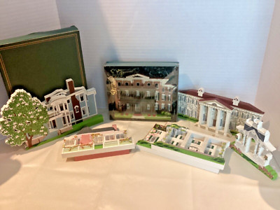 Vtg Shelia's House Lot (6) Houses 1995-1996 Autographed Gone With The Wind-image
