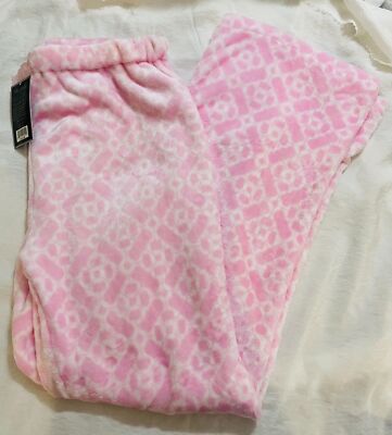 Mayfair Pink Velvet Lounge Pants Women's Size Large, Cozy Soft, NWT-image