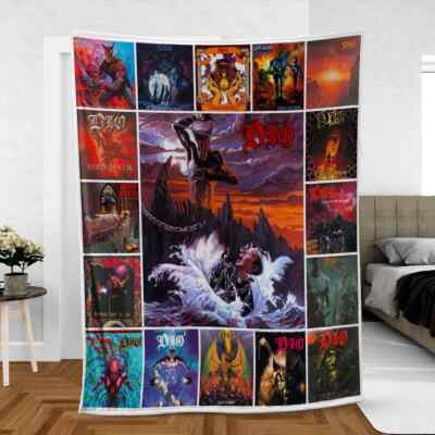 Dio Premium Fleece Blanket, Rock n Roll Throw, Soft Cozy Fleece Blanket-image