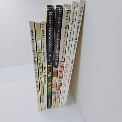 Lot Of 8 Better Homes And Gardens Hardcover vintage Cook Books-image