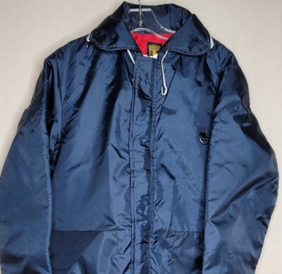 Vintage America's Cup Flotation Yachting Jacket Sailing Coat Adult Sz M Navy EUC-image