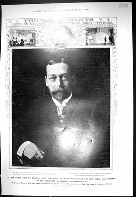 Old 1909 Prince Wales Edgar Allen Library Sheffield University Elliot 20th-image