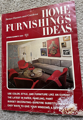 BETTER HOMES and Gardens Magazine Spring Summer 1969 HOME FURNISHINGS IDEAS -image