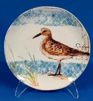 1 Pier 1 Imports SANDPIPER Salad Plate Ocean Beach Design-image