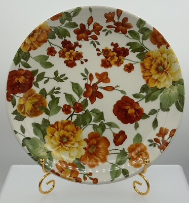 Pier 1 One Imports Fall Flowers Floral Dessert Lunch Salad Plate-image