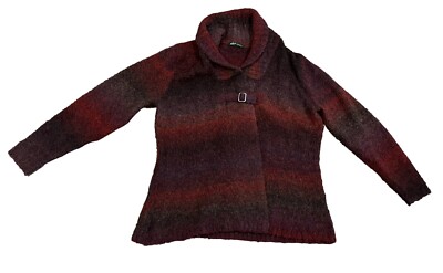 Woolrich Womens Red Sweater Buckle Closure Sz XL Wool Blend Cozy Comfort-image