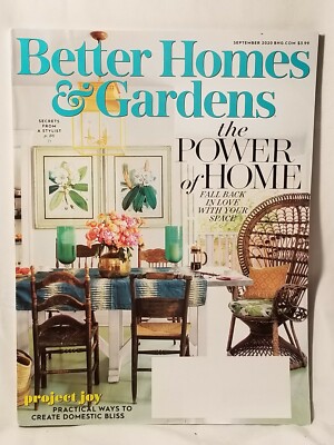 BETTER HOMES & GARDENS Mag September 2020 - The Power of Home PROJECT JOY-image