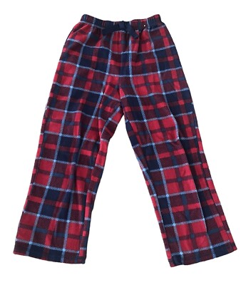ST EVE Boy's Plaid Sleep Pant Microfleece Pajama Bottoms, Size 7-image