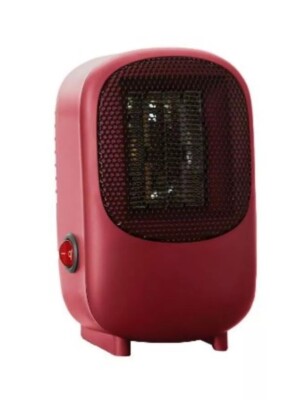 Mainstays MH-16B Personal Mini Electric Ceramic Heater 400W Indoor, Red New-image