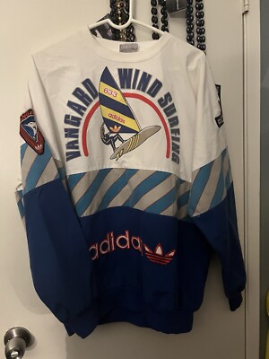 Vintage 1980s Adidas Vangard Wind Surfing AOP Crewneck Sweatshirt Ice Cube L/XL-image