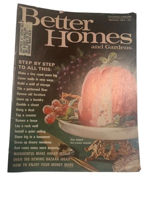 Vintage Better Homes & Gardens Magazine September 1963 Issue Granny Core-image