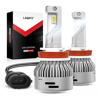 Lasfit H11 LED Headlight Bulb White Low Beam Conversion Kit 6000LM Super Bright-image