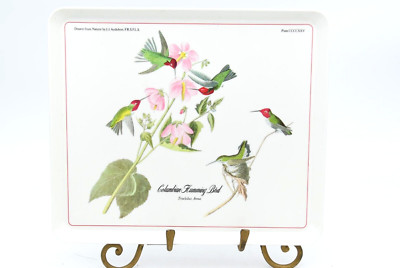 Vintage Design Imports Columbian Humming Bird Melamine Tray Serve Snack Drink-image