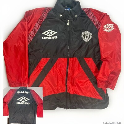 Manchester United Jacket Vintage 90s Umbro Sharp Soccer Man U Windbreaker ‘95-96-image