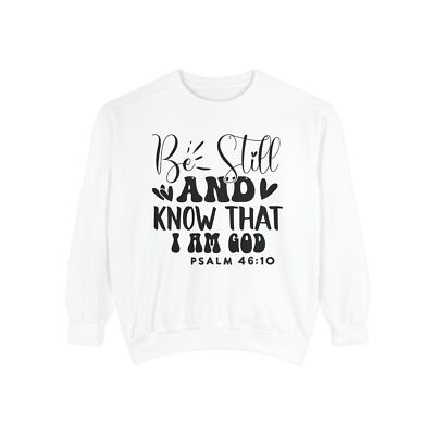 Inspirational Unisex Sweatshirt - Be Still & Know | Cozy Comfort, Faith Apparel,-image