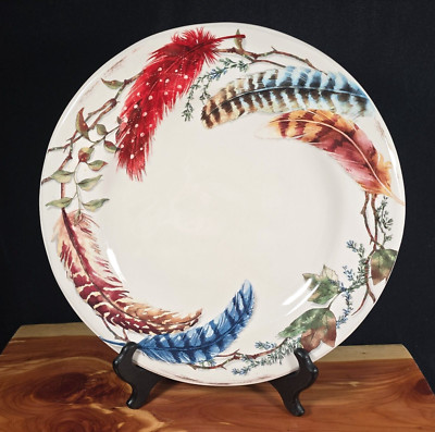 Pier 1 Imports FEATHER BRANCH Dinner Plate 10 1/2
