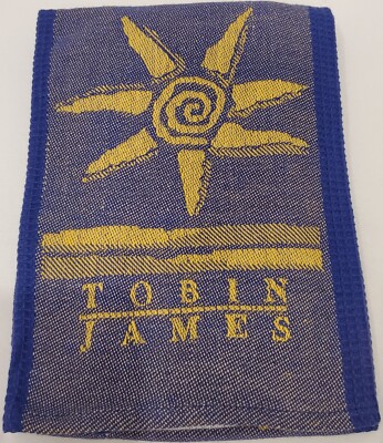 NEW Tobin James Cellars - Blue/Yellow Sun Logo Waffle Kitchen Dish Towel 28x18-image