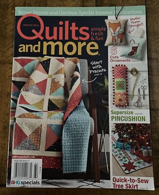 Quilts And More Magazine Better Homes And Gardens Winter 2016 Sewing VGC-image