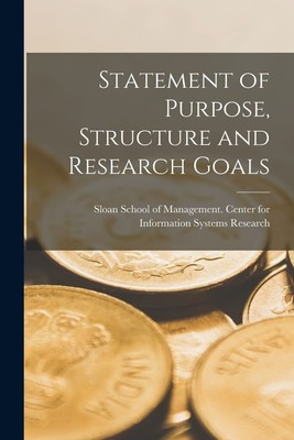 Sloan School of Mana Statement of Purpose, Structure an (Paperback) (UK IMPORT)-image