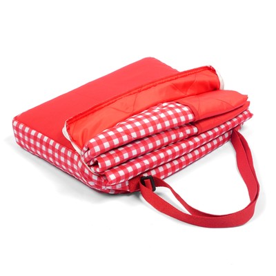 Mainstays Outdoor Beach Blanket (Sandproof, Foldable), Red Gingham- 59