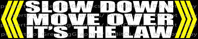 Slow Down Move Over It's The Law Vinyl Decal Sticker Construction Safety Arrows-image