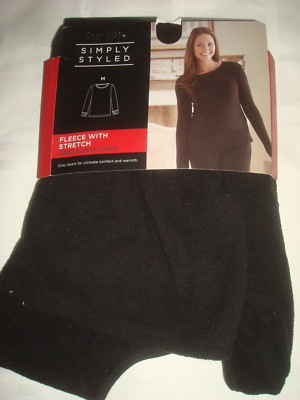 Ladies Fleece Top Size Med Black  Cozy Layers-image