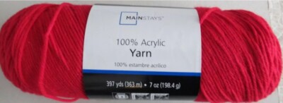 Mainstays Acrylic Yarn, 7 OZ  RED-image