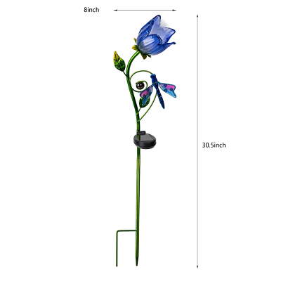 Better Homes & Gardens Blue Hibiscus Stake Light, 0.8 lb Weight-image