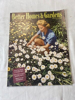 BETTER HOMES & GARDENS JUNE 1944 -CLASSIC MAGAZINE WAR-TIME-LIVING-image