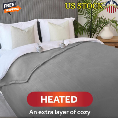 Electric Heated Blanket Fleece 12 Heat Settings Auto Shut Off Soft Cozy Comfort-image