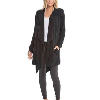 Barefoot Dreams Womens Sz S/M Cozychic Lite Island Wrap in Black-image