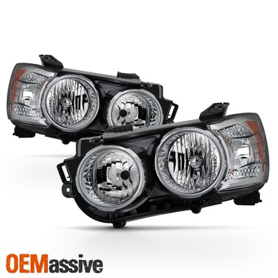 Fits 2012-2016 Chevy Sonic Chrome Halogen Headlights Complete Replacement Set-image
