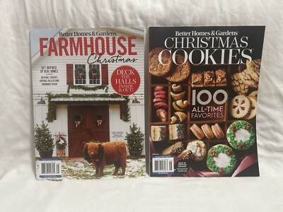 Lot of 2 Better Homes & Gardens Christmas Magazines - Farmhouse & Cookies-image