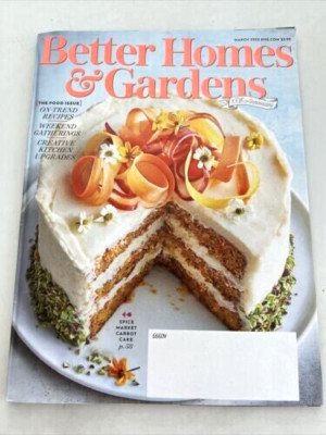(NEW) Better Homes & Gardens Magazine March 2022 On Trend Recipes FAST Free Ship-image