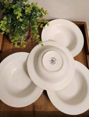 Set of 4 Pier 1 Imports New Essentials Classic Rimmed Bowls 8⅝