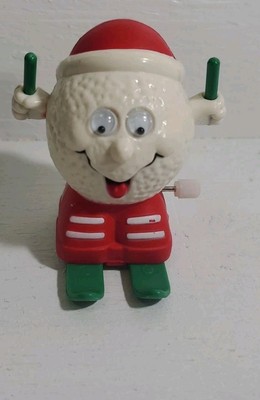 Vintage Russ Berrie & Co 1980s Wind Up Skiing Snowball Rare Works With Sticker -image