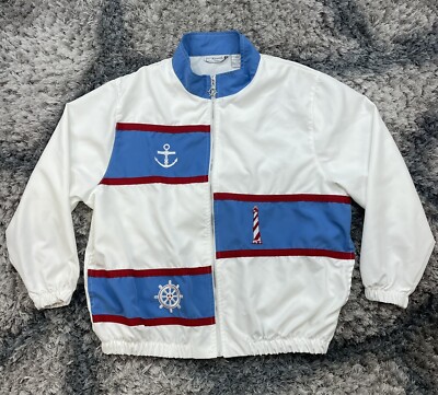 Vintage Keneth Too Jacket Wind Breaker Boat Sailor Women’s Size Petites PXL-image