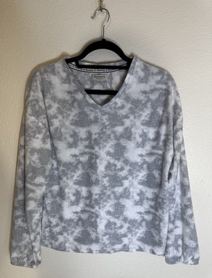 BEARPAW Waffle V Neck Size Medium Pajama Top Athleisure Loungewear Cozy Comfy-image