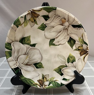 Pier 1 Imports Magnolia 10.5” Dinner Plate Ironstone Dining Spring Summer Party-image