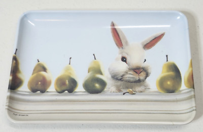 Design Imports Bunny Rabbit Rectangular Trinket Tray 6